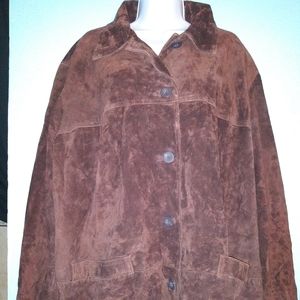 Plus Size suede jacket